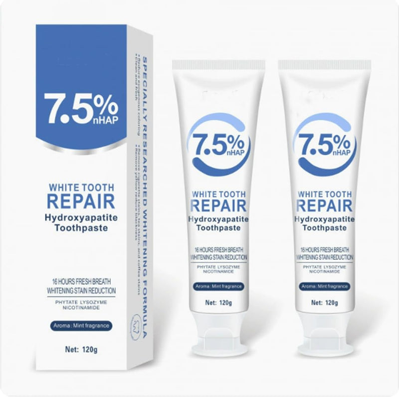 [Australia] - HydroxyapatiteToothpastes,7.5% hydroxyapatite Toothpaste,for Enamel Protection and Tooth Strengthening, Gentle Mint, Fresh Breath, Daily Use for Oral Health（2pcs） 2pcs 0 Fl Oz (Pack of 3947) 