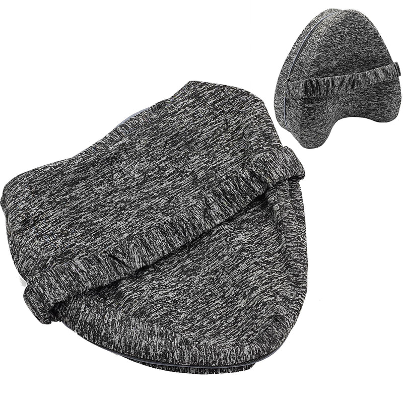 [Australia] - Replacement Pillowcase Pillow Cover with Elastic Strap for Contour Legacy Leg & Knee Foam Support Pillow-Cover ONLY (Gray) Gray 