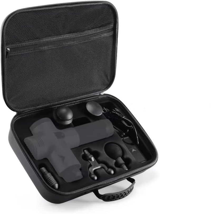 [Australia] - tombert Carrying Case for Hypervolt Massage Gun, 2025 5 Attachment Slots Portable Storage Box, Hard Shell Storage Box for Hypervolt Portable Massage Gun (Case Only) BLACK-N 