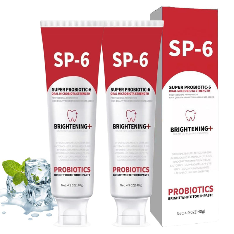 [Australia] - 2Pcs SP-6 Probiotic Whitening Toothpaste, Enhanced Formula with 6 Natural Probiotics for Teeth Whitening, Gum Health, Enamel-Safe, Fresh Breath 