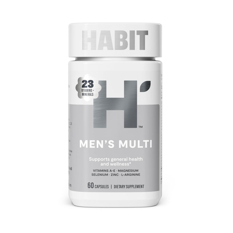 Habit Men's Multivitamin, Supports Health & Wellness, Vitamins A-E, Magnesium, Zinc, L-Arginine, 60 Capsules