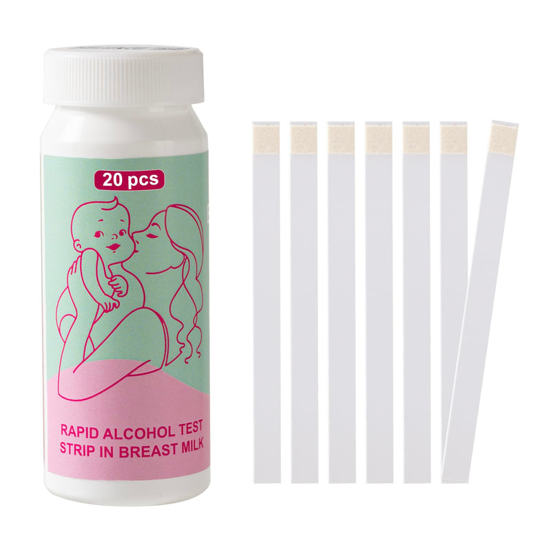 20Pcs Alcohol Test Strips for Breastmilk Home Kit Breastfeeding Milk Moms Gift Supplies Essentials Fast Easy Strips at Home Holiday Party 20