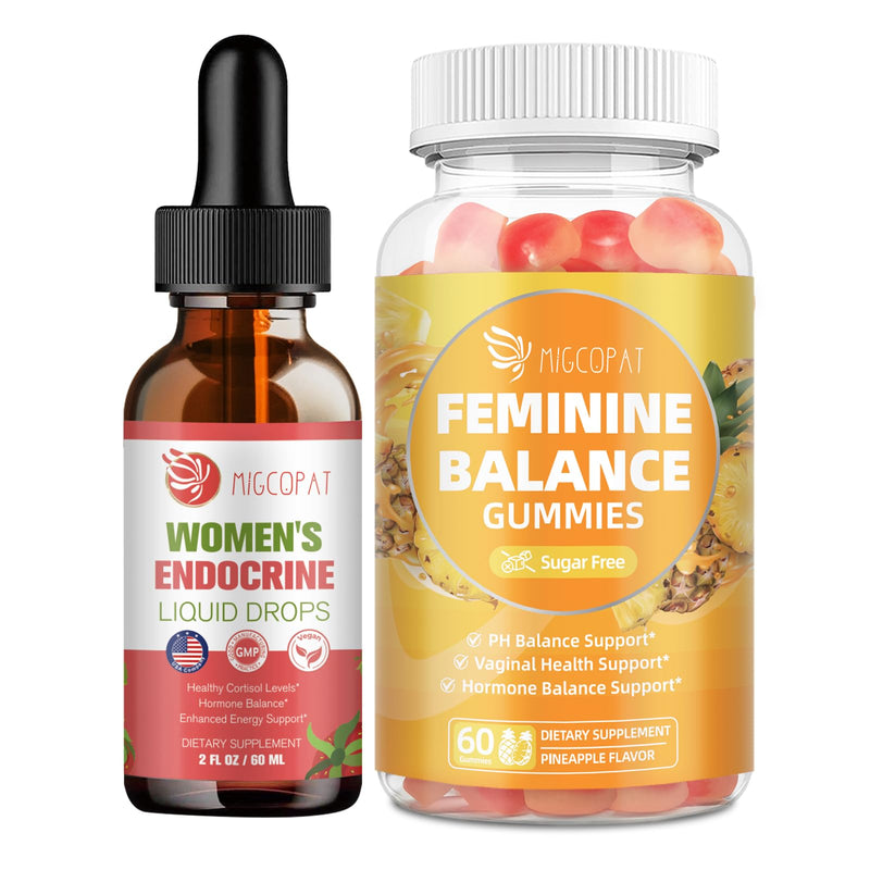 Migcopat Endocrine Liquid Drops + Feminine Balance Gummies