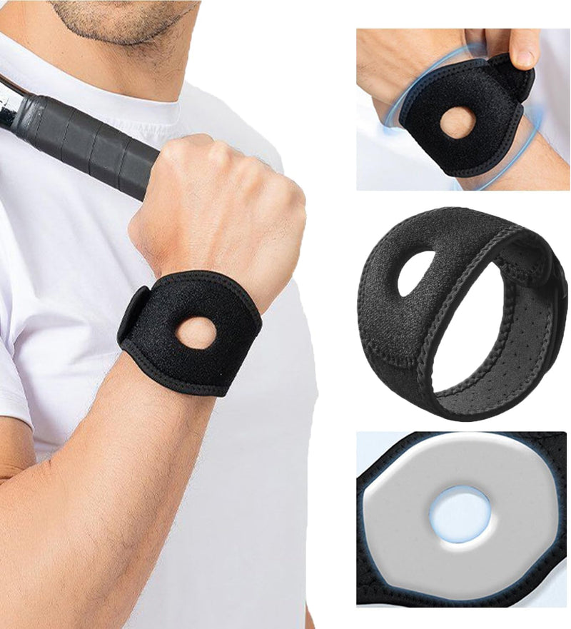 TFCC Wrist Brace for Ulnar Pain Relief & Wrist Wraps – Adjustable Wrist Wraps. Wrist Support with Shock-Absorbing Silicone Pad | Universal Black Brace for TFCC Tear, Tendonitis, RSI (Sports & Recoverys) (Black)