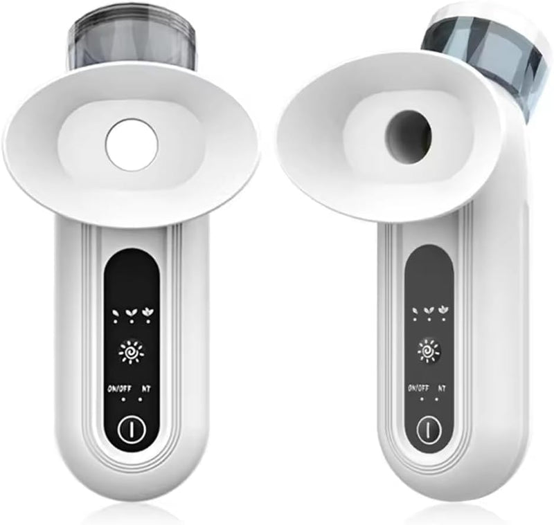 2PCS Eye Steamer, Steam Therapy Wand, Nano Eye Mist Steam Sprayer for Relief Dry Eye, Heated Eye Treatment, Portable Eye Steamer Moisturizer Soother, Mini Rechargeable Eye Mist Sprayer, (White*2) White*2