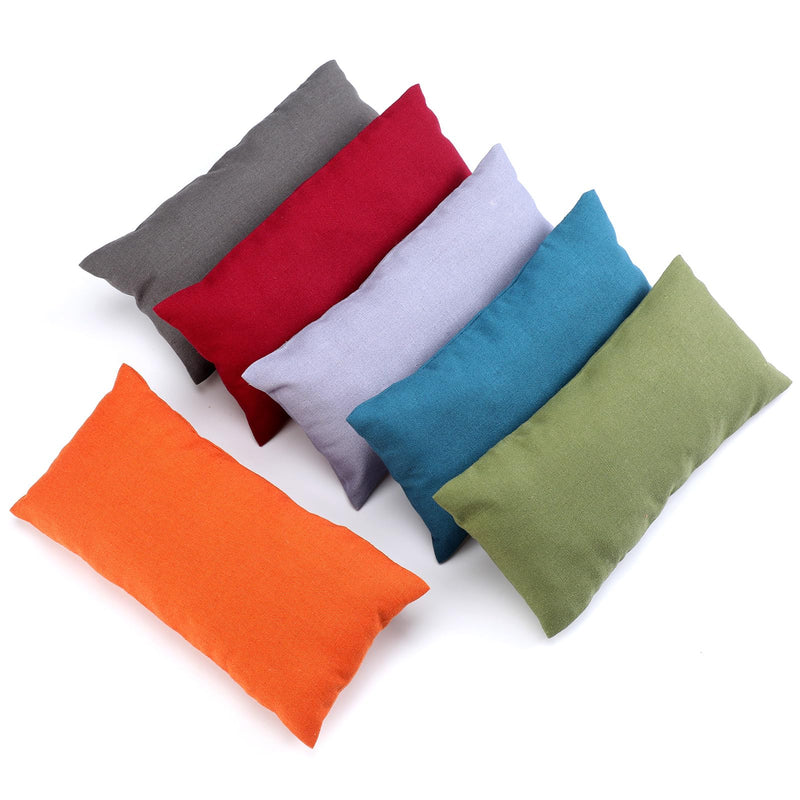 6 Pack Washable Cotton Eye Pillow Case Removable Unscented Zippered Eye Pillow Cover 9.06 x 4.53 Inches for Yoga Relaxation Sleeping Meditation Spa Migraine Relief Massage Accessories