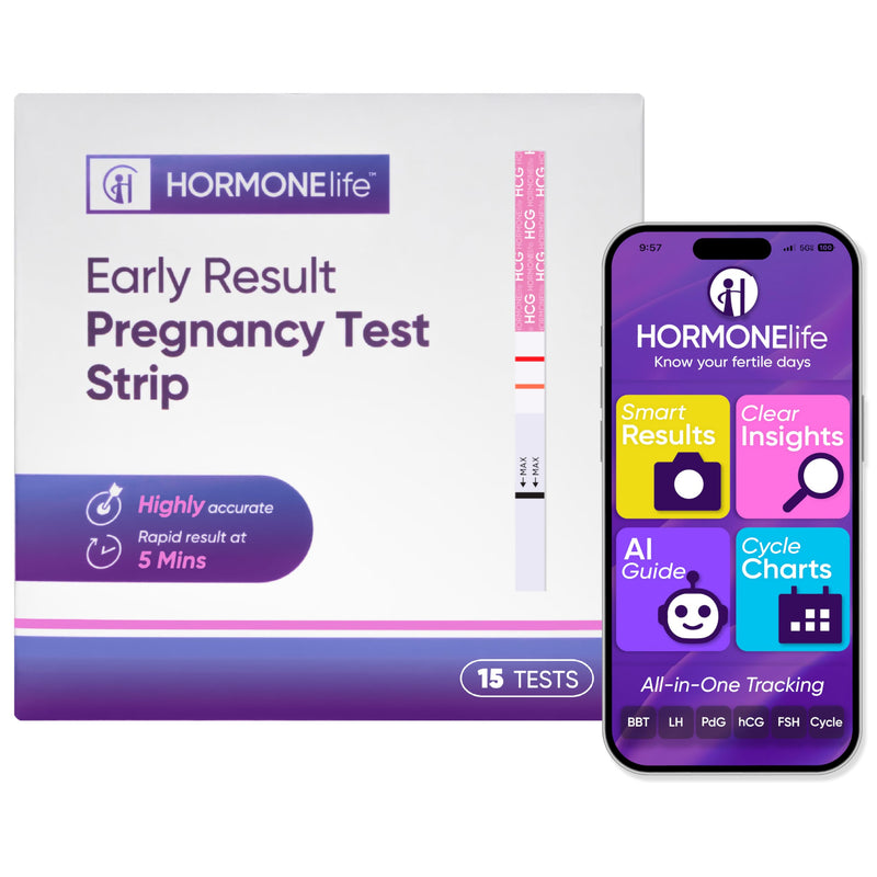 HORMONElife Early Result HCG Pregnancy Test Strips for Women, 15 Count | Detect Pregnancy Before Missed Period, Accurate Home Urine Testing, Fast & Reliable Results