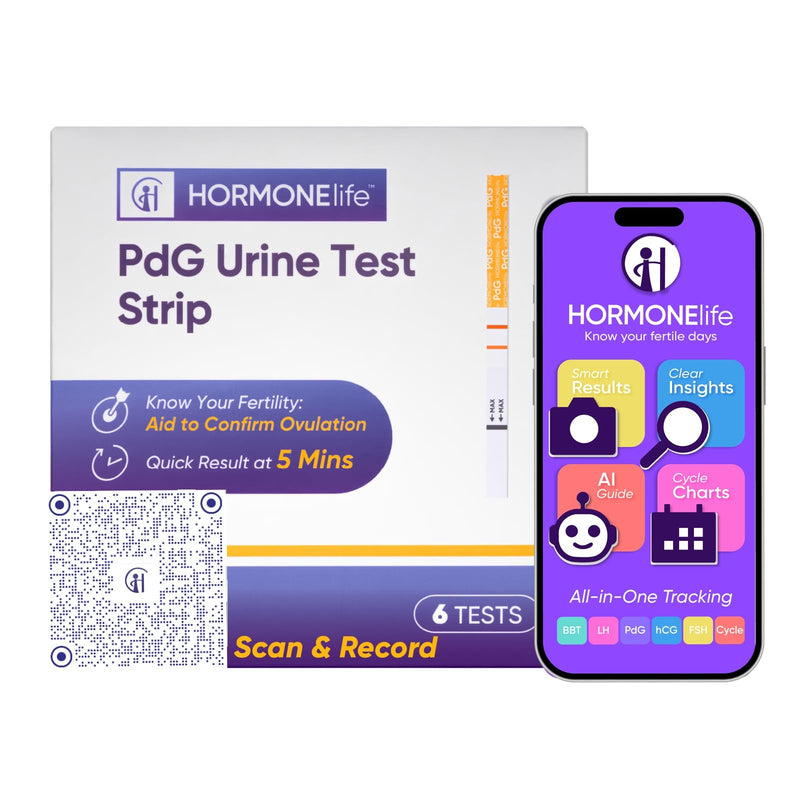 HORMONElife PdG Test Strips for Women, At-Home Ovulation Tracking, 6 Count | Tracks PdG Levels To Confirm Ovulation After LH Surge