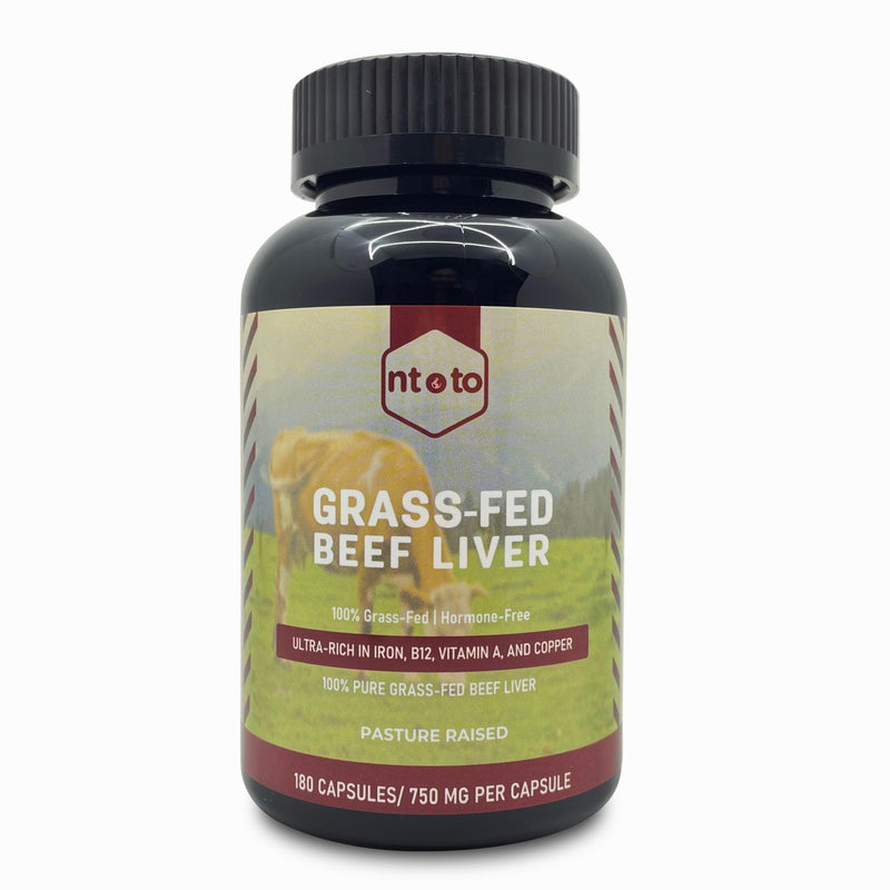 Grass Fed Beef Liver Capsules 180ct | Supports Energy, Health Detox & Immunity with Vitamin A, B12, Iron Liver & Metabolic | Liver Supplement for Gut, Skin & Brain Health | Non-GMO, Keto, Paleo