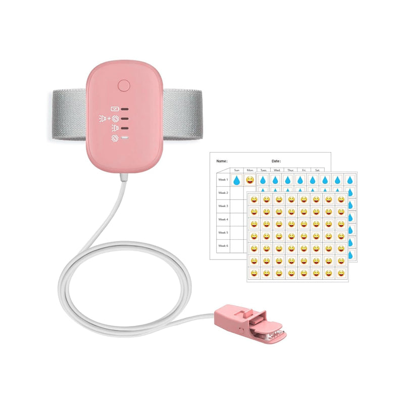 [Australia] - Bed Wetting Alarm for Kids, USB Rechargeable, Pee Alarms with Loud Sound & Strong Vibration, Potty Training for Boys Girls, Pink 
