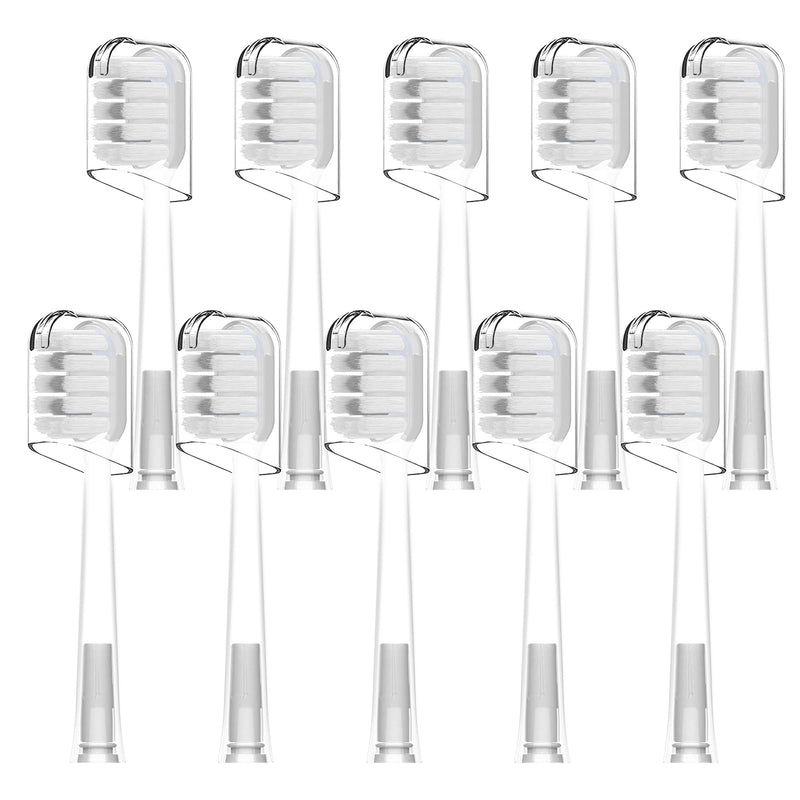 [Australia] - Toothbrush Heads Replacement Compatible with Laifen Wave Electric Toothbrush, Gum Care - Transparent, 10 Pack 