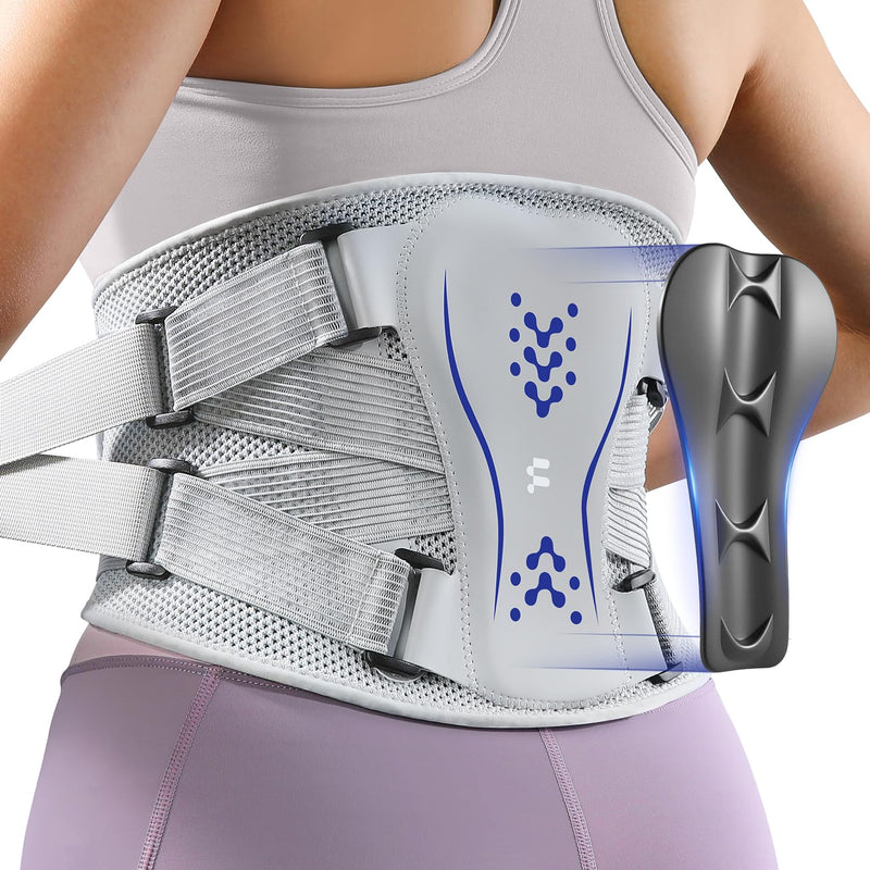 [Australia] - Thin Back Brace for Women Lower Back Pain Relief, Slim Fit & Lightweight for Wearing Under Clothes, Ideal for Sciatica, Scoliosis, Posture, Lifting, Size M 