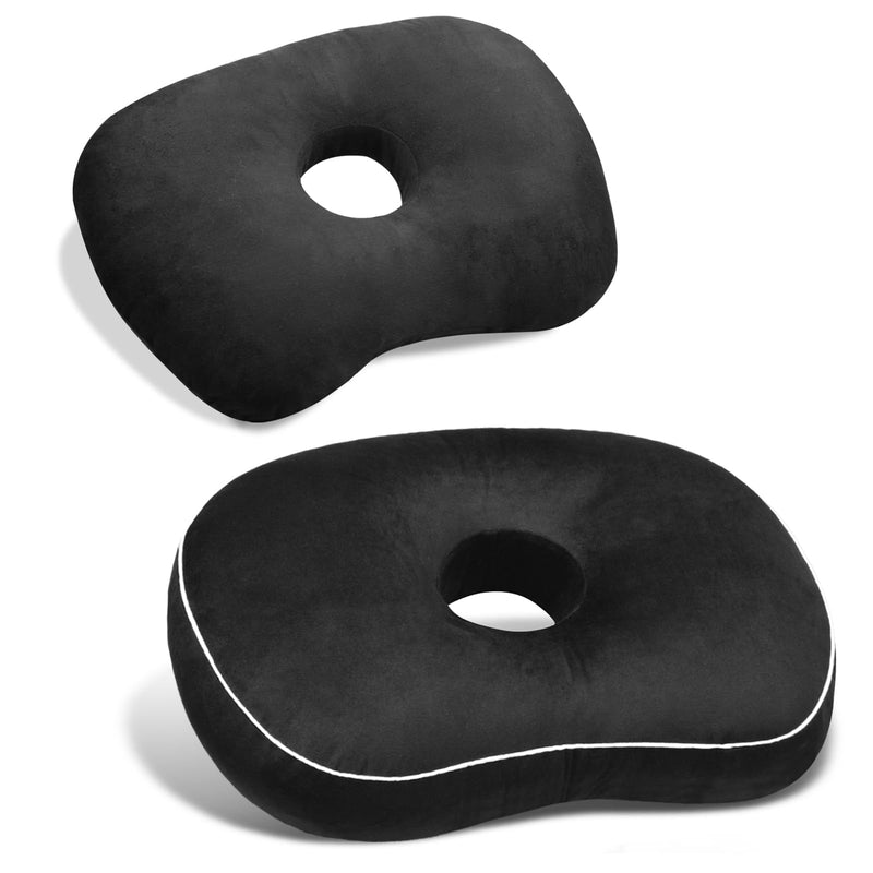 Black Ear Piercing Hole Pillows + Black New Upgrade Large Removable Pillow Core Piercing Ear Pillow