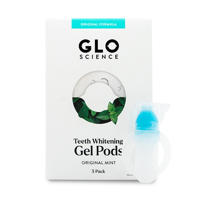 [Australia] - GLO Science Teeth Whitening Gel Pods ‚Äì Safe, Effective Whitener with Silicon Brush, 6% Hydrogen Peroxide ‚Äì Fastest Way to Whiter Teeth, Sensitivity Free ‚Äì Mint Flavor (Pack of 5) Mint - Pack of 5 