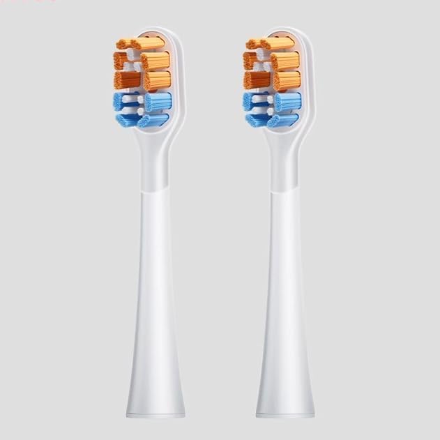 RANVOO AirJet PH3 Bubble Electric Toothbrush Original Replacement Head, Conada Certified, Brushing & Flushing in 1, Plaque Removal, Cleaning, 3-Day Whiter, Gum Care, 2 Packs, Whitening Bristles, White Airjet Ph3 Whitening Bristles (White)