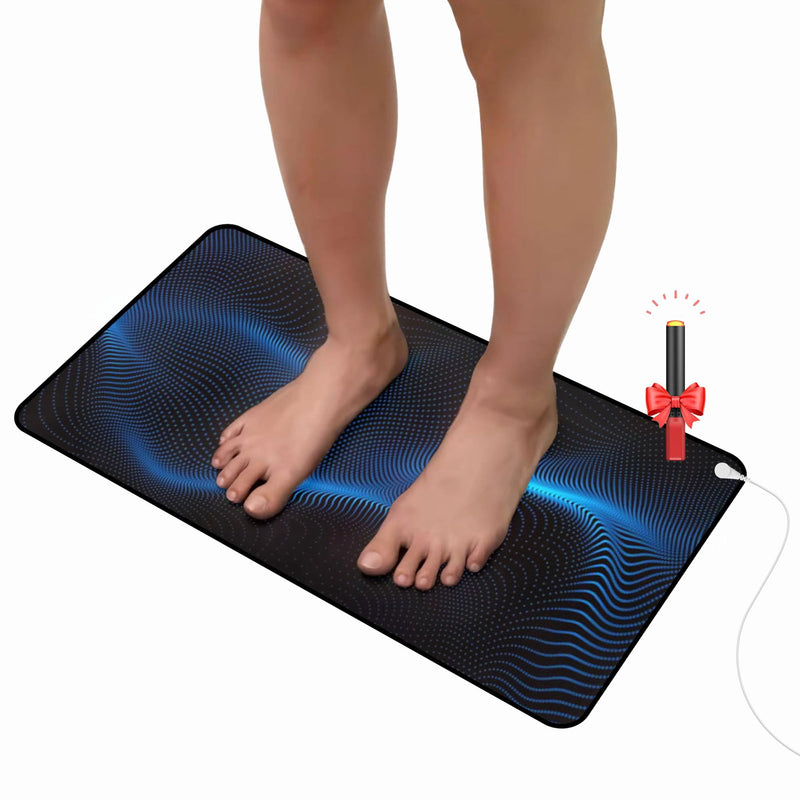 [Australia] - Grounding Mat for Work, Earth Grounding Pad with Conductivity Test Pen & 15ft Grounding Cord, Grounded Mats for Pain Relief, Muscle Relaxation, Indoor Grounding at Home, Office, Work. (10x26.7in) 
