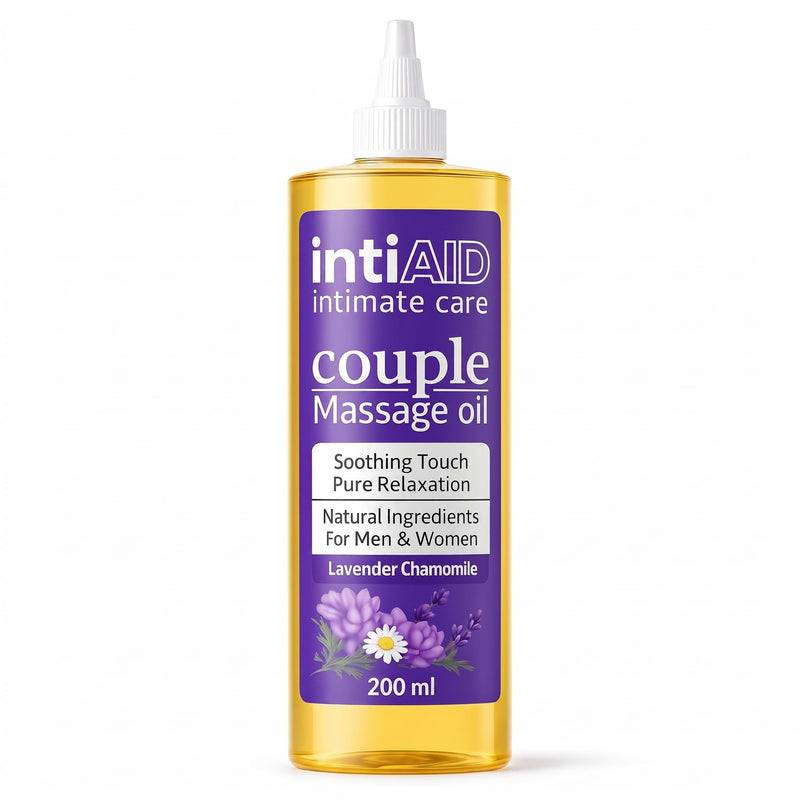 Couple Massage Oil for Date Night & Massage Therapy | Sensual Massage Oil with Lavender & Chamomile | Natural Almond Oil, Jojoba OIl & Vitamin E | 7 Fl Oz Couple Massage Oil