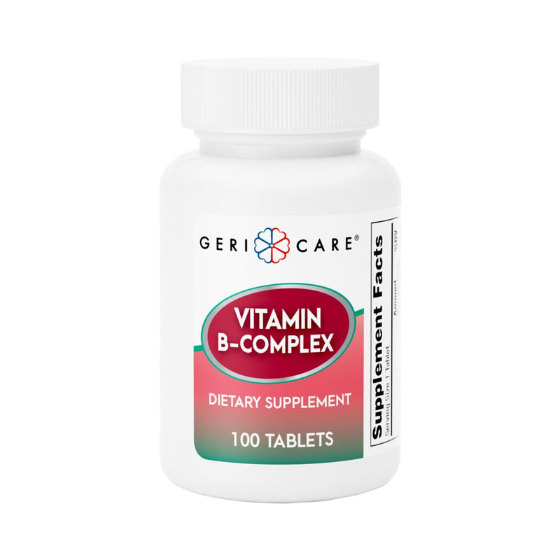 GeriCare Vitamin B-Complex Supplement with Calcium – Daily Supplement for Energy, Immune Support, Bone Health & Nervous System, 100 Count (Pack of 1) 100 Count (Pack of 1)