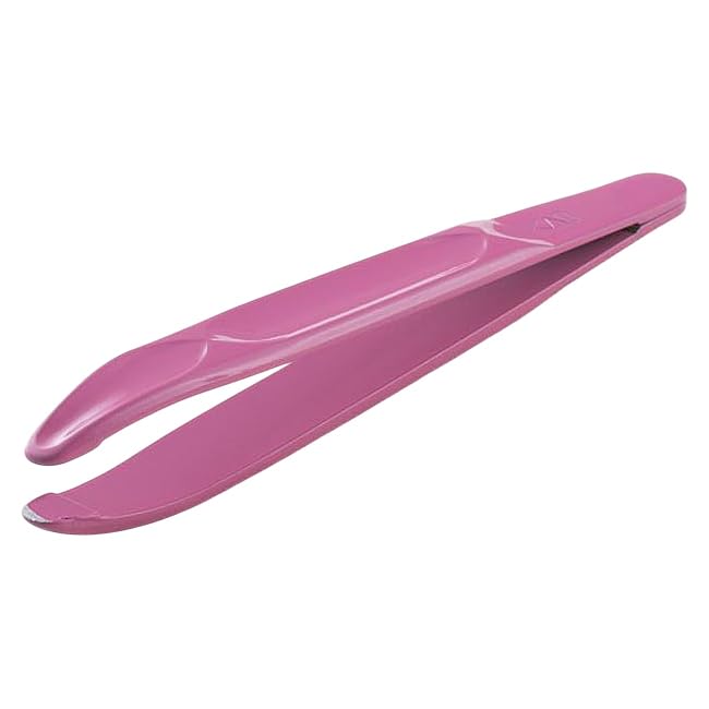 Glasoft Rounded Tip Tweezers for Nose Ear and Facial Hair Removal Lightweight 3.74 Inch Stainless Steel Safe Tool for Sensitive Skin Travel Friendly Pink Made in Japan