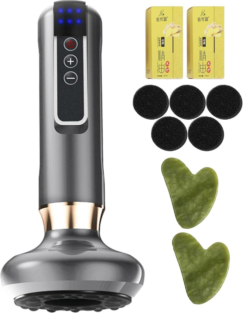 [Australia] - Intelligent Handheld Massage Tool for Anti - Cellulite, Electric Cupping Device with 12 Suction Modes. This Fat Remover Massager is suitable for Arms, Legs, Back and can be Used at Home. (jet - black) Jet - Black 