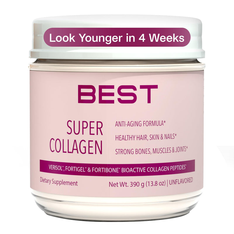 FORTIBONE® Collagen - 3 Clinically-Supported Bioactive Collagen Peptides with FORTIBONE®, FORTIGEL®, VERISOL® Unflavored Collagen for Women - Collagen Peptides for Bone Density, Joint & Skin Support