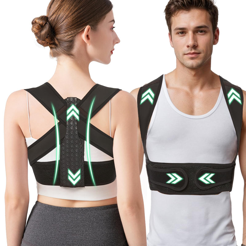 [Australia] - Posture Corrector for Women and Men ‚Äì Upgraded Back Straightener for Effective Lower Back Pain Relief, Back Brace for Hunchback, Scoliosis, and Better Posture Support(X-Large) X-Large black 