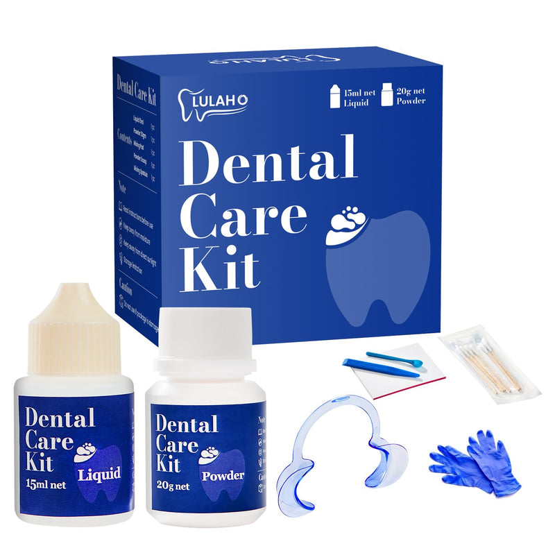 Tooth Repair Kit,Zinc Oxide Eugenol - Dental Cement,Cavity Filler for Teeth,for Crowns & Bridges Filling,Dental Glue,Provide Video tutorials 2pcs 8