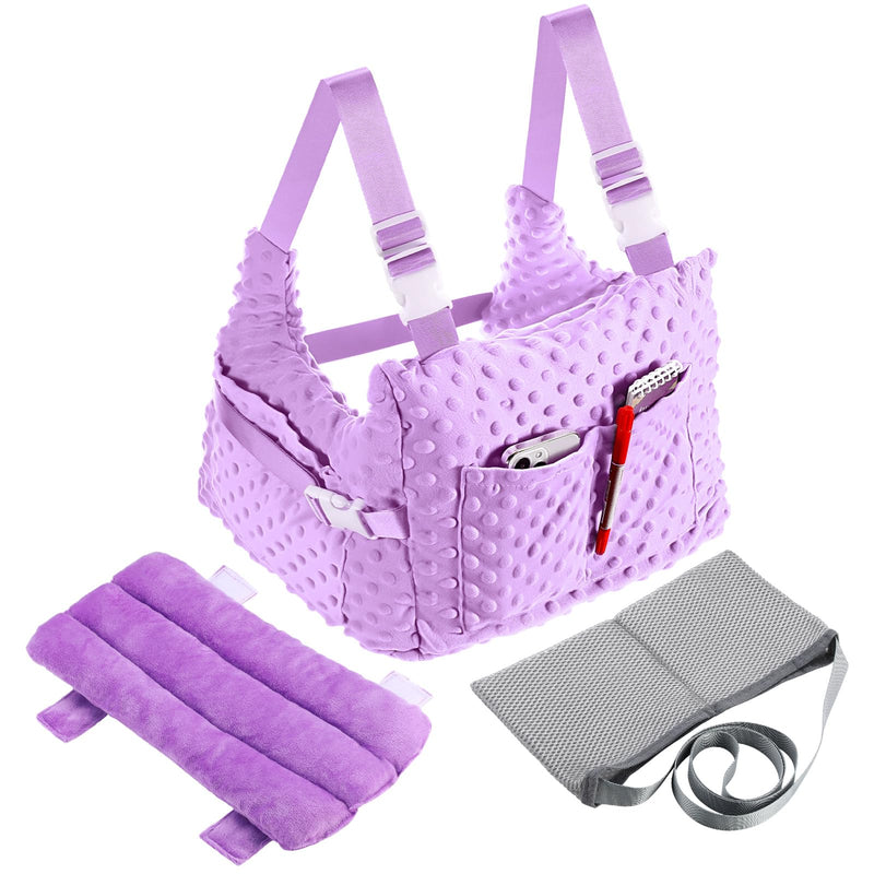 [Australia] - Geelin Post Mastectomy Pillow, Breast Surgery Lumpectomy Recovery Supplies, Post Mastectomy Essentials, Breast Reduction Pillow Recovery Belt Protection Surgery Gift Purple 