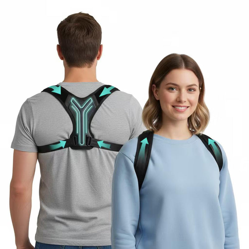 Posture Corrector for Women & Men, Adjustable Upper Back Brace with Anti-Chafing Pads for Neck/Shoulder/Back Pain Relief, Breathable Invisible Posture Brace for Office, Driving, Fitness. (Black, Large) Black