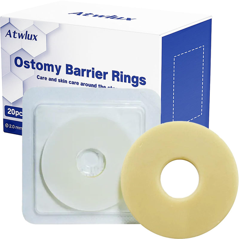 [Australia] - 20PCS Ostomy Barrier Rings, Medical Hydrocolloid Ostomy Supplies, Moldable Ostomy Ring, Leak-Free Skin Extender Rings, Stoma Protector Seal for Colostomy Bags 