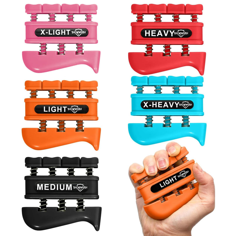 [Australia] - Grip Strength Trainer, Finger Strength Trainer for Grip Strength Training for Fingers, Wrists, and Hands for Home, Office, Gym, Climbing, Athletes, Musicians, and Therapy Pink /Orange/Black/Red/Blue 