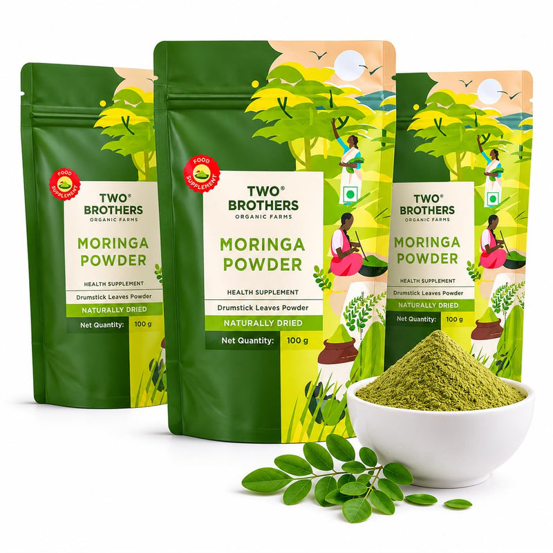 Moringa Oleifera Powder| 100% Pure Immunity Booster|Vitamin C, Iron| 12 Oz 3.5 Ounce (Pack of 3)