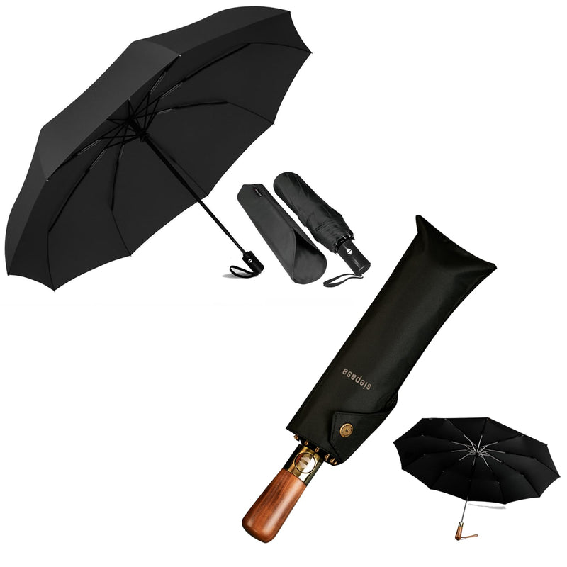 42" Compact Umbrella+49“ Compact Umbrella with Wood Handle