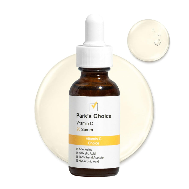Vitamin C 20% Serum | Brightening Serum for Dark Spots & Uneven Skin Tone | Vitamin E & BHA Facial Serum for Texture Refinement & Glow | Korean Skincare | Park’s Choice