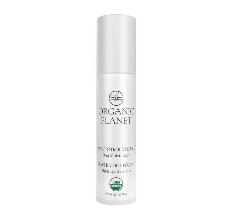 Resveratrol Vegan C Day Moisturizer – USDA Certified Organic Anti-Aging Face Cream – 100% Waterless Daily Defense for Glow & Firmness – Plant-Based Hydration – 1.7 fl oz