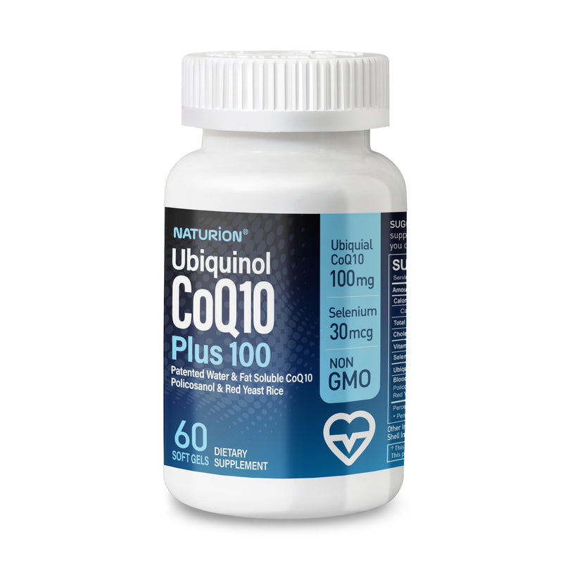 Ubiquinol CoQ10 Plus 100 – Kaneka Ubiquinol, Vitamin D3, Selenium, Circulation Support Blend – 100mg CoQ10 Supplement, 60 Softgels, 60-Day Supply 60 Count (Pack of 1)