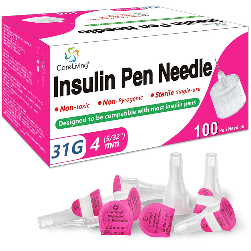 [Australia] - Insulin Pen Needle 31G 4 mm (5/32‚Äù), 100 Count, Universal Fit Compatible with Most Pen Injector Device, Ultra-Thin for Comfortable Insulin Injection 