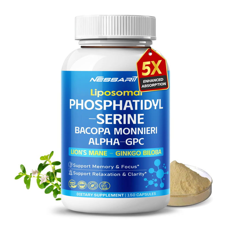[Australia] - Phosphatidylserine, Bacopa, Alpha-GPC, Lion‚Äôs Mane & Ginkgo ‚Äì Support Cognitive Function & Focus ‚Äì 150 Capsules ‚Äì Made in USA 150 Count (pack of 1) 