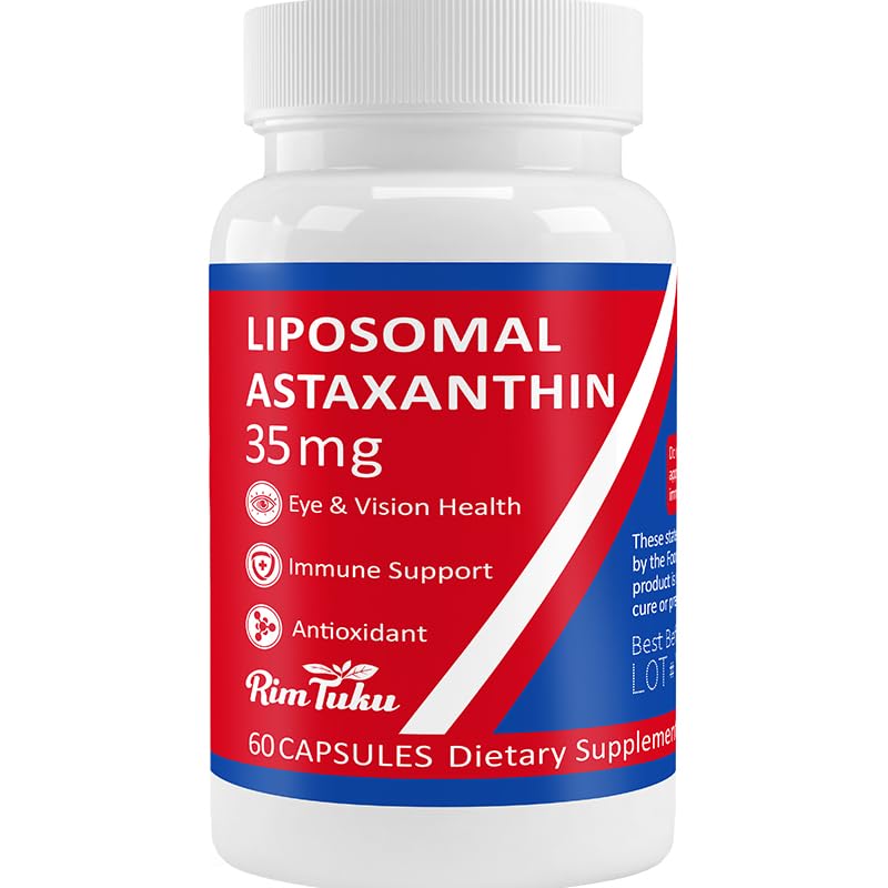 [Australia] - 35mg Liposomal Astaxanthin Supplement - Powerful Antioxidant Support for Skin, Joint & Eye Health - Natural Anti-Aging Formula with Pure Astaxanthin - Vegan, Non-GMO, 60 Capsules 