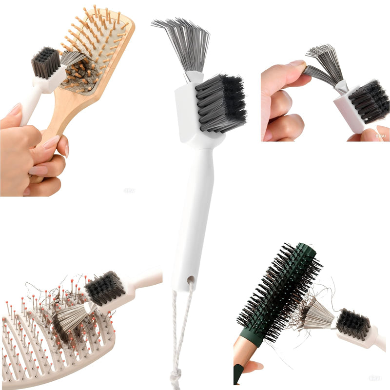 [Australia] - Hair Brush Cleaner 2-in-1 with Steel Wire & Bristles Bristles+Rake Deep Clean 1 