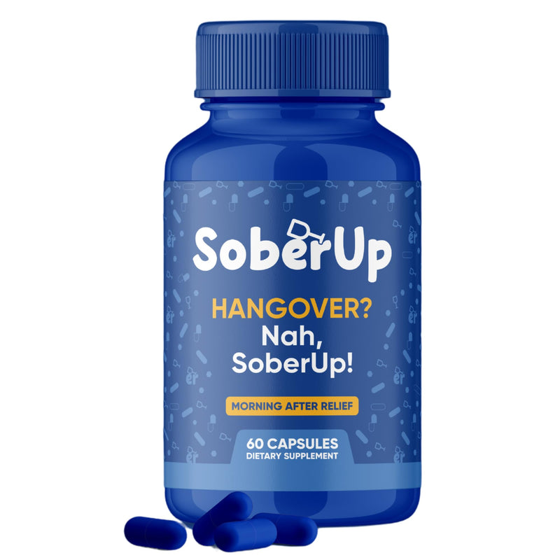 SoberUp Recovery Boost – Hydration, Electrolytes, Antioxidants, Herbal Wellness Blend – DHM, Milk Thistle, Vitamin B Complex - Supports Morning After Clarity, Energy, Rejuvenation – Vegan – 60 Count