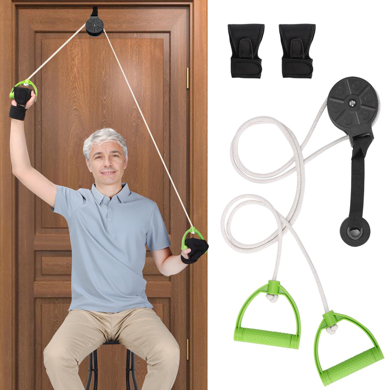 [Australia] - Shoulder Pulley for Physical Therapy, Pulleys for Shoulder Rehab Over The Door Physical Therapy System Arm Exercise for Arm Rehabilitation, Frozen Shoulder,Rotator Cuff Surgery 