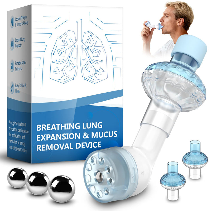 [Australia] - Breathing Trainer, Non-Measuring Exerciser, FSA and HSA Eligible Portable Breathing Training Device with 2 Filters to Develop Respiratory Muscles and Strengthen Capacity 