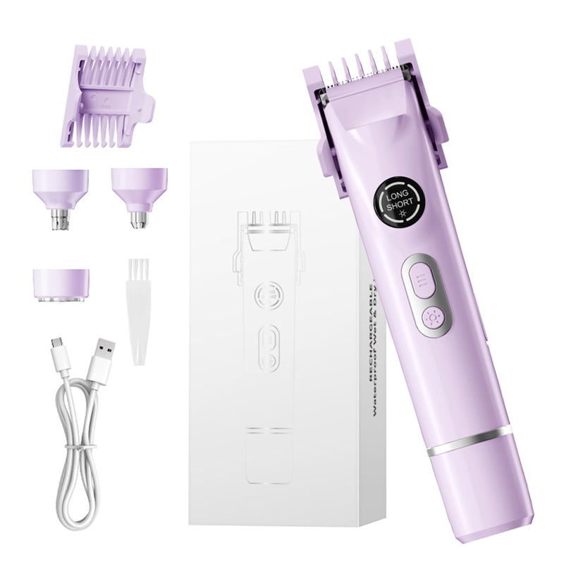 [Australia] - 4-in-1 Waterproof Electric Bikini Trimmer & Body Hair Trimmer& Electric Razors for Shaving Woman- Rechargeable Shaver - IP7-compact for Travel 