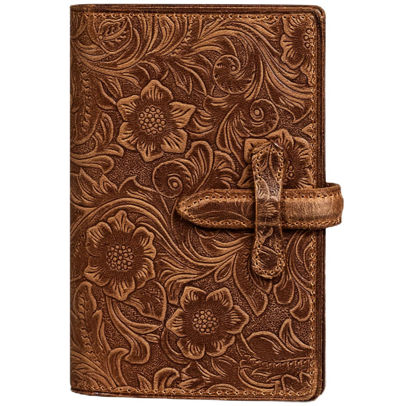 Genuine Leather Passport Holder Travel Bifold Wallet | For Men And Women Slim RFID Blocking Brown