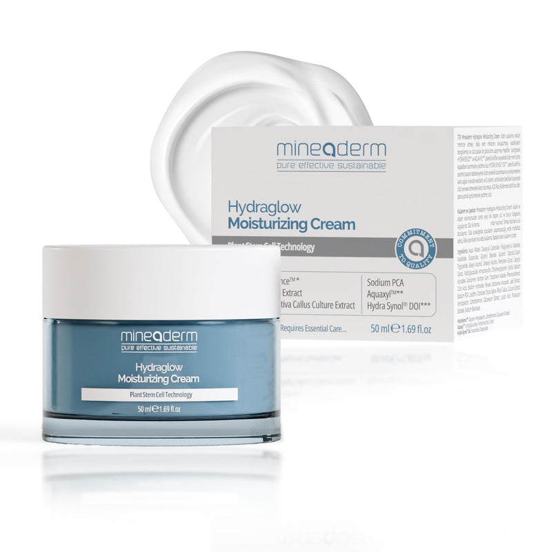 Mineaderm Hydraglow Moisturizing Face Cream with HYDRAFENCE, AQUAXYL, HYDRA SYNOL DOI, Vitamin E and Avocado Extract, Daily Moisturizer 1.69 fl oz