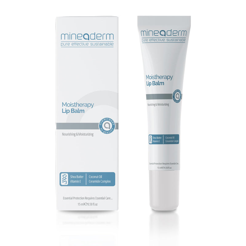 Mineaderm Moistherapy Lip Balm – Ultra-Nourishing Lip Treatment with Shea Butter, Coconut Oil, Ceramides & Vitamin E – For Dry, Cracked Lips – 0.5 fl. oz