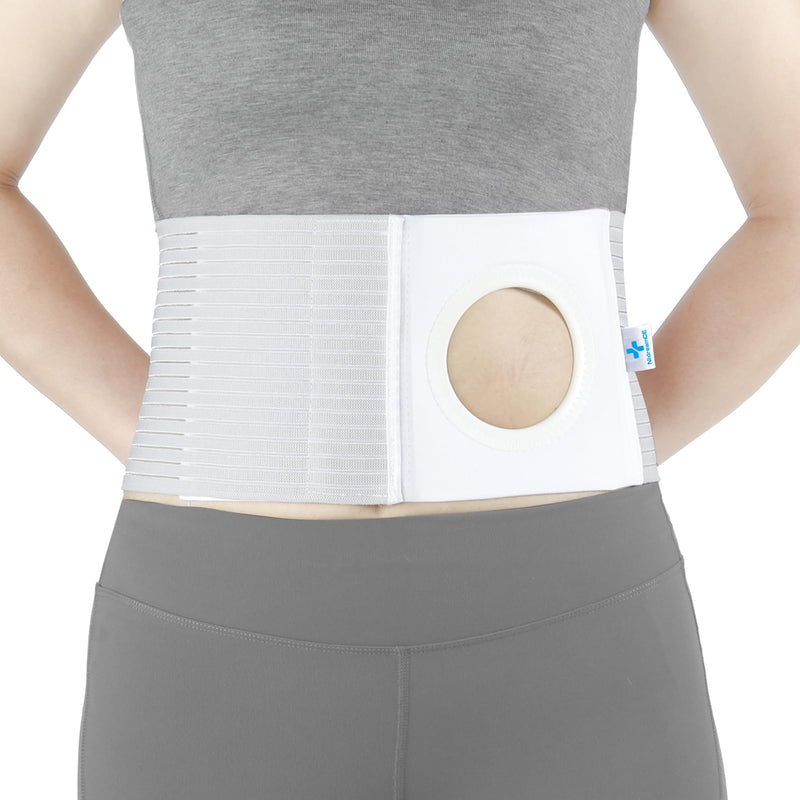 [Australia] - Adjustable Ostomy Hernia Belt - Breathable Stoma Support Belt for Colostomy & Ileostomy Bag Holder - Post Operative Care, Fit for Men & Women (L) L 