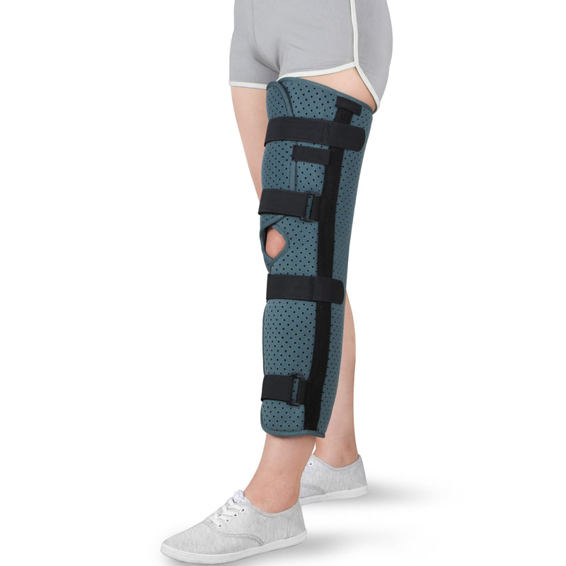 [Australia] - Knee Immobilizer Brace for Orthopedic for Pain,Knee Fractures,Instability, ACL,MCL,MeniscusTear,Arthritis,Displacement Post Surgery Recovery 21.8" Length Women Men Leg Braces Universa (M) M 