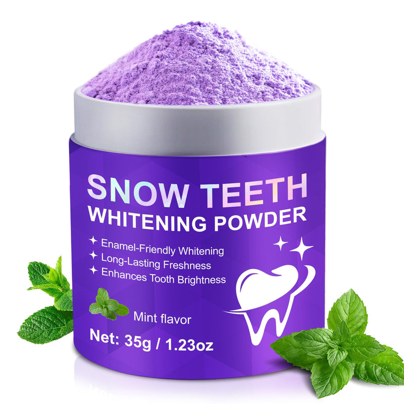 [Australia] - Teeth Whitening Powder - Snow Teeth Whitening Powder with Pap+ Formula, Peroxide-Free, No Sensitivity & Enamel Safe - Removes Coffee, Tea, Wine, Tobacco & Food Stains - 35g | 1.23oz 